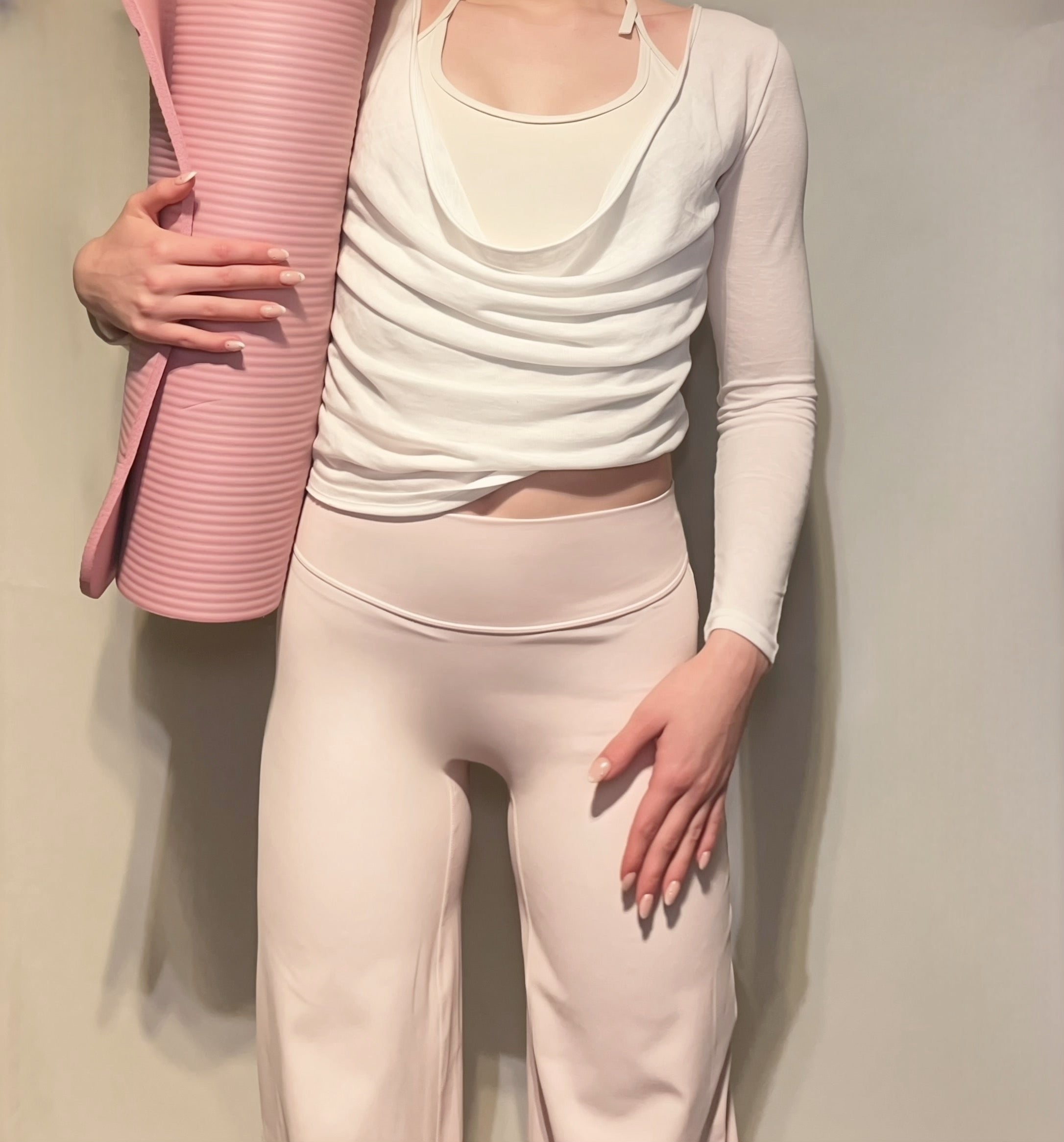 yoga pants baby pink